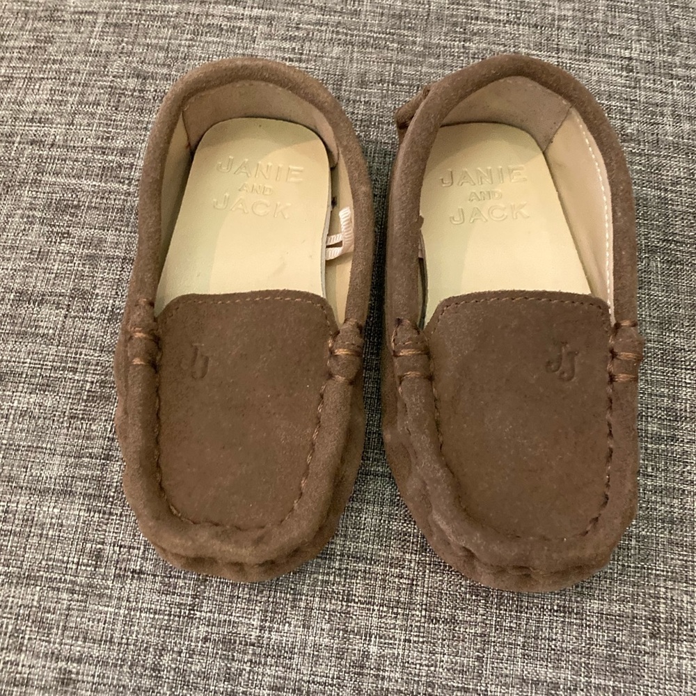 Janie & jack toddler/baby suede driving shoe size4